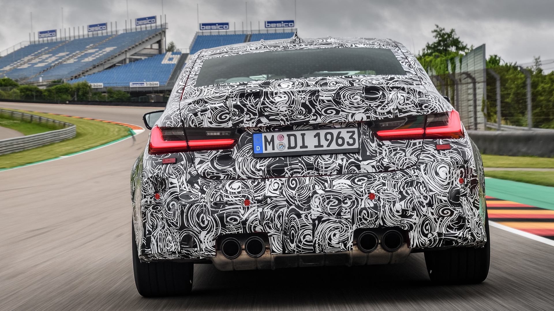 Teaser for BMW M3 debuting in September 2020