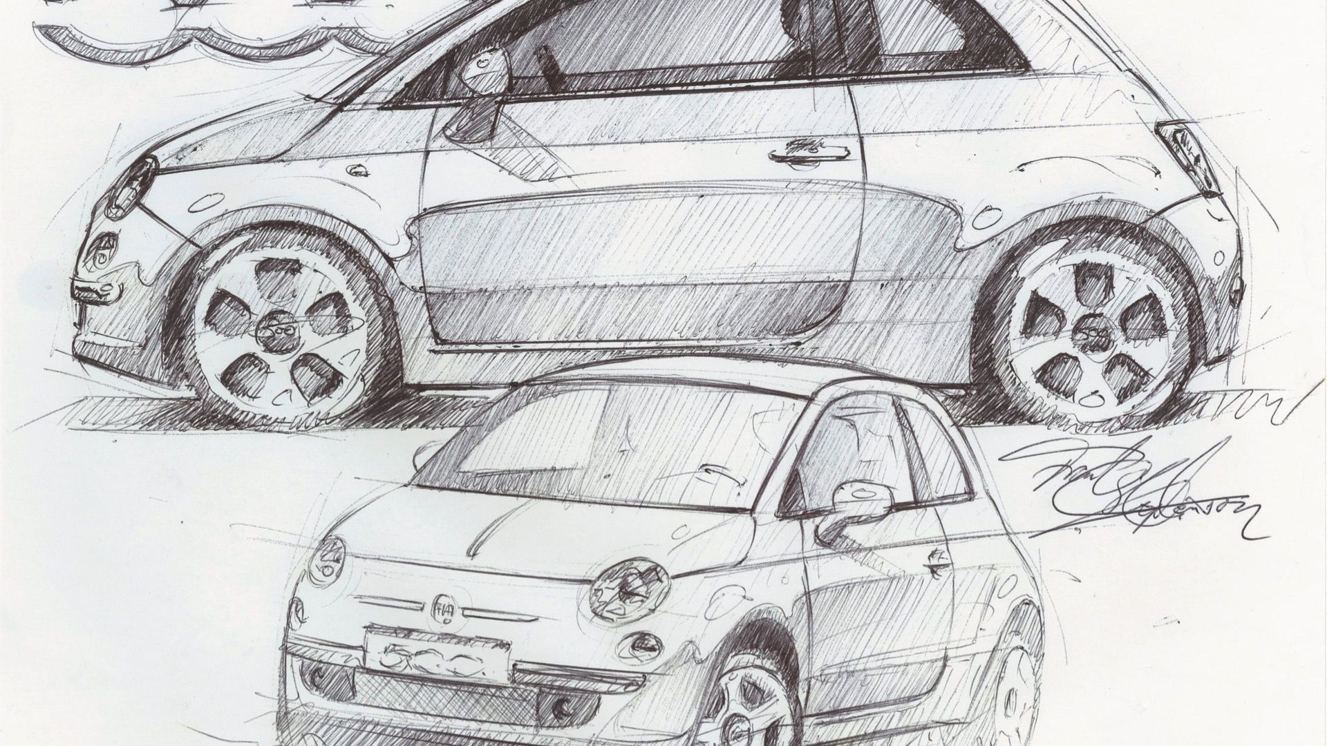 Frank Stephenson Fiat 500 sketch