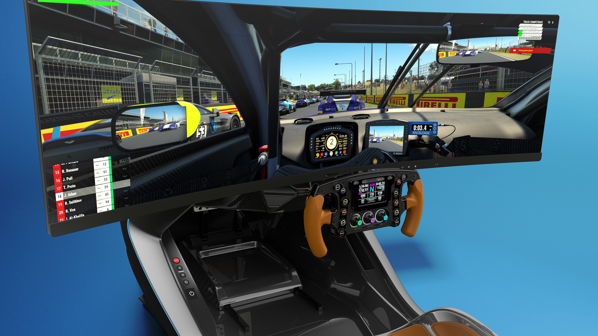 Aston Martin and Curv AMR-C01 racing simulator