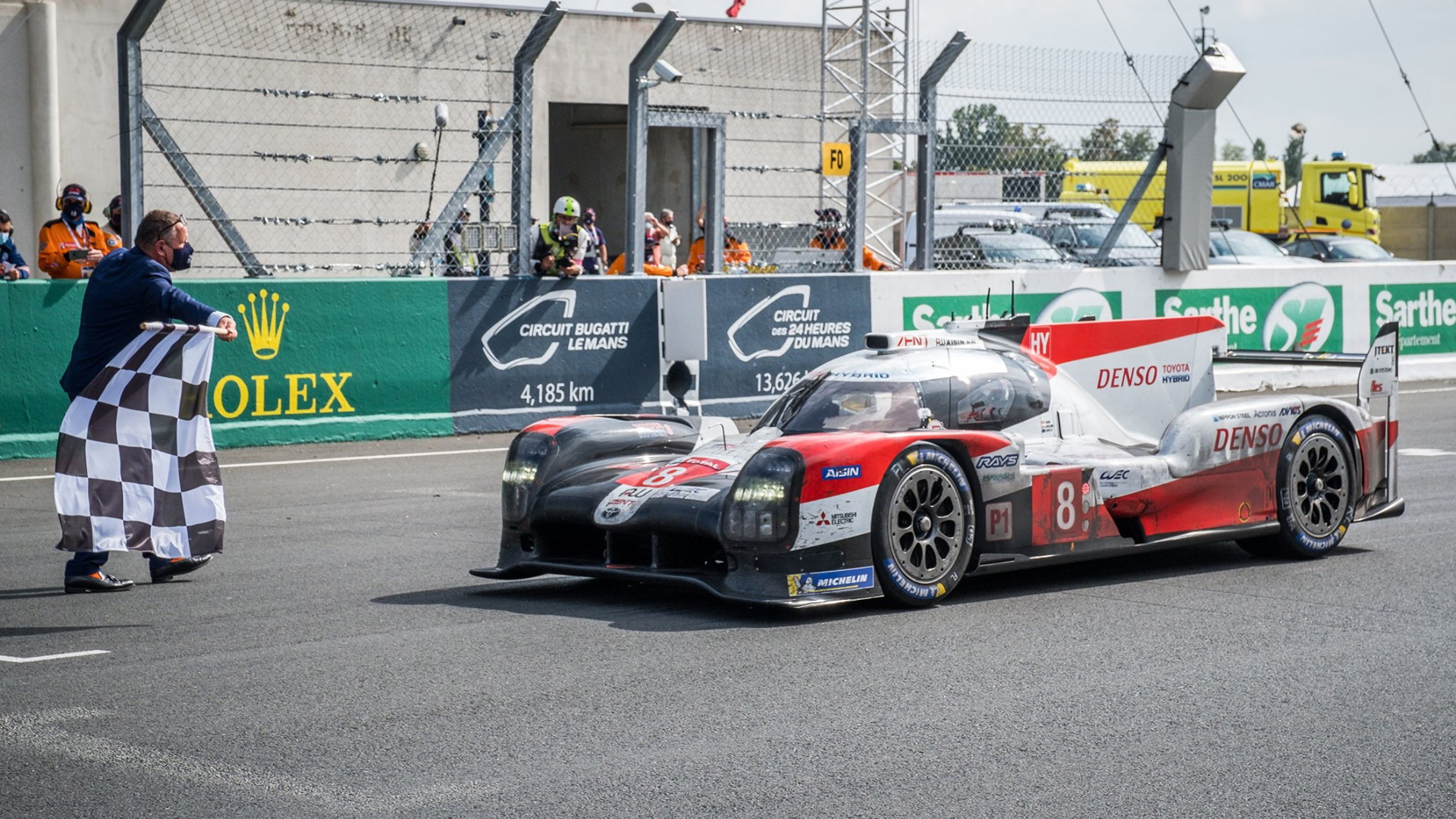 No. 8 Toyota TS050 Hybrid LMP1 at the 2020 24 Hours of Le Mans