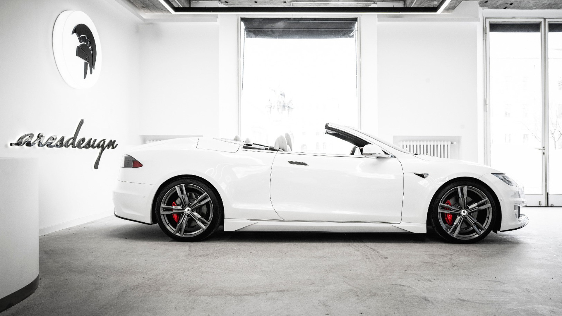 Tesla Model S convertible conversion by Ares
