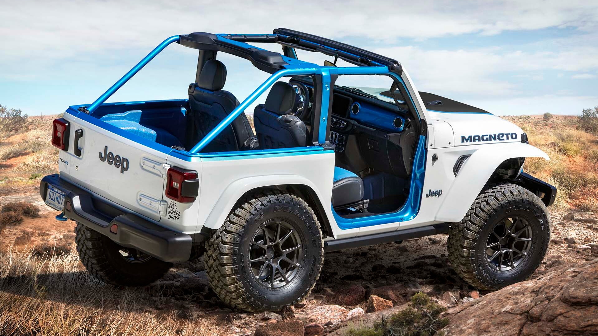 fully electric jeep wrangler concept explores brand s off road ev identity
