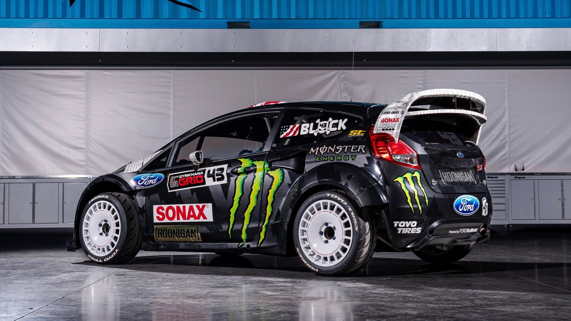 Ken Block's 2013 Ford Fiesta rally car (Photo by LBI Limited)