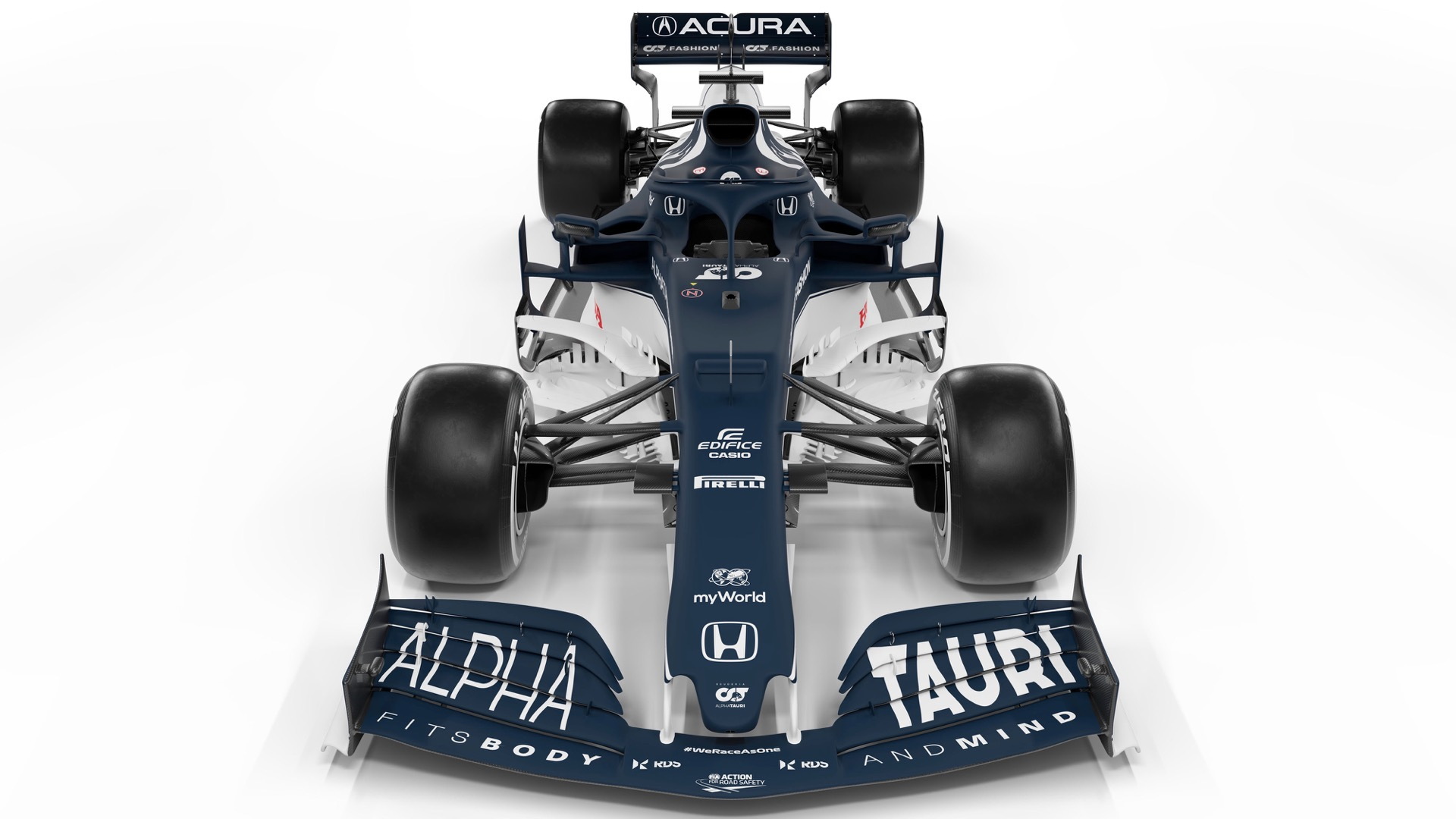 AlphaTauri AT02 with Acura badging for the 2021 United States Grand Prix