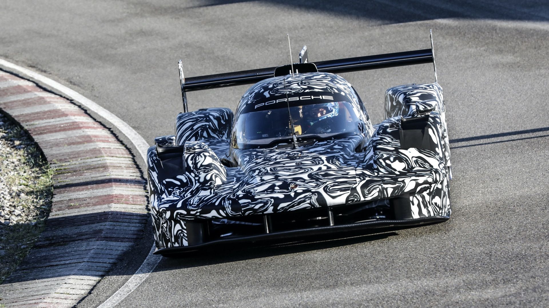 Teaser for 2023 Porsche LMDh race car