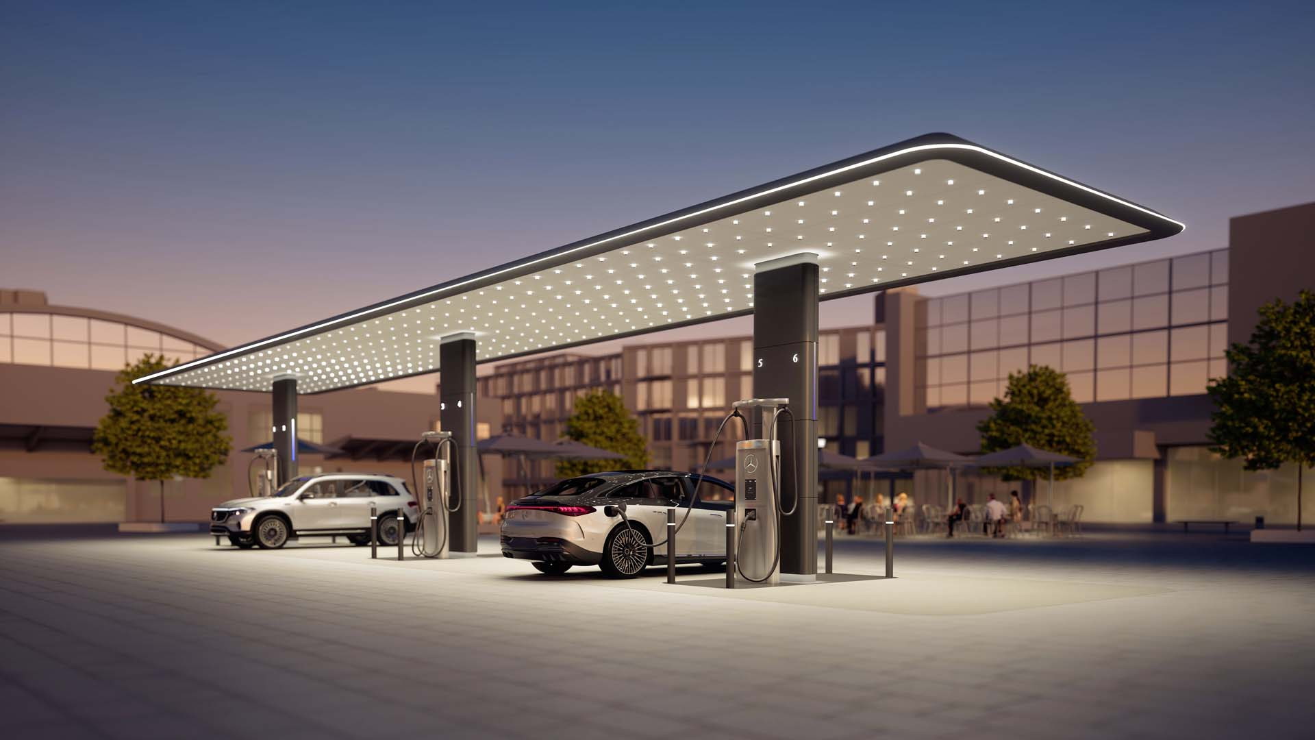 Mercedes-Benz EV charging station