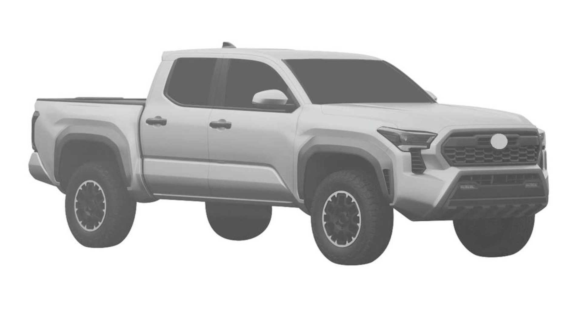 Alleged patent drawing for 2024 Toyota Tacoma - Photo credit: Motor1