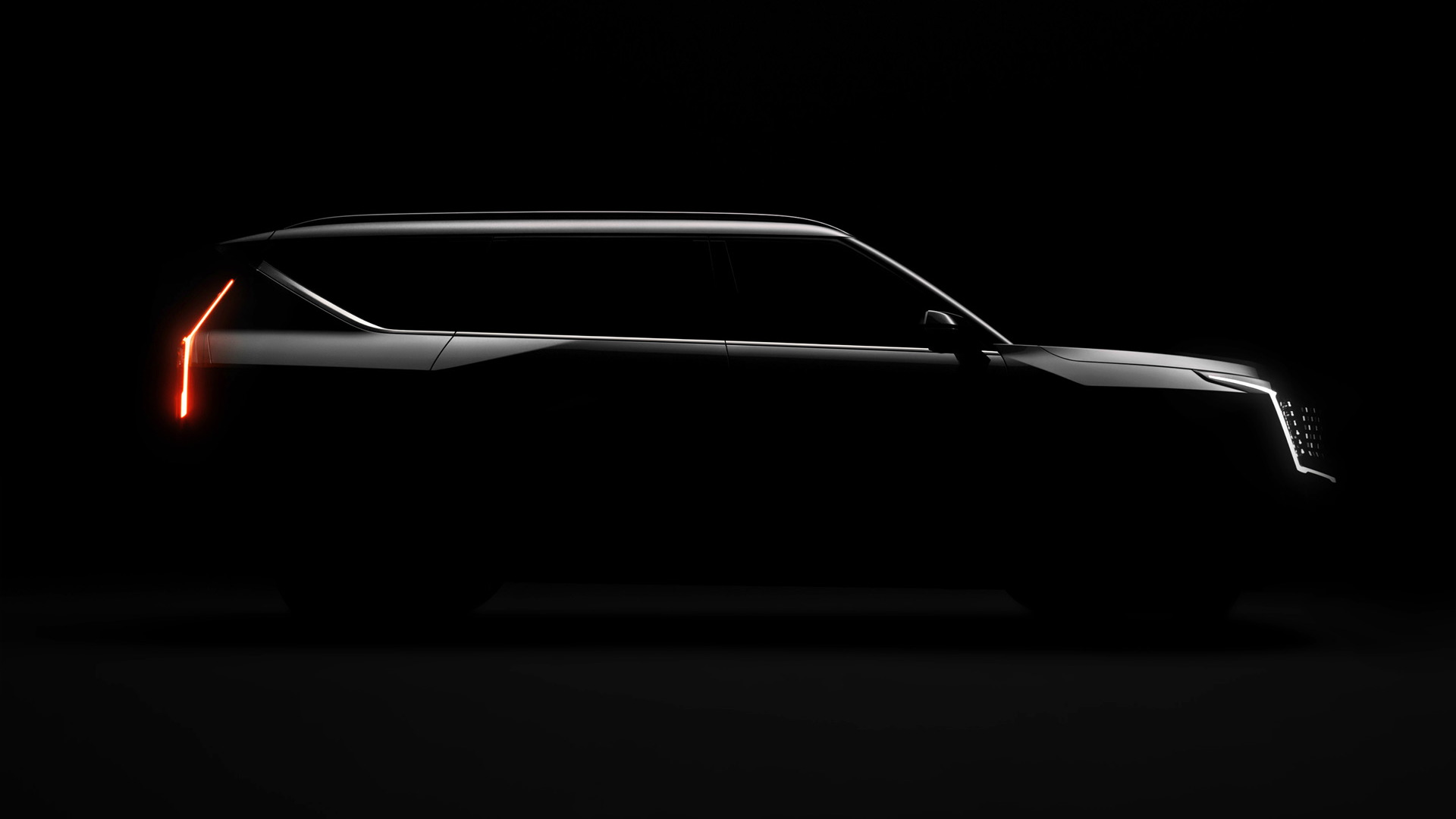 Teaser for 2024 Kia EV9 debuting on March 15, 2023