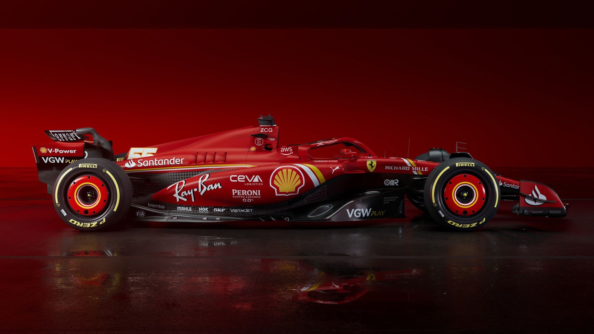 Ferrari's 2024 F1 car, the SF24, debuts in Maranello