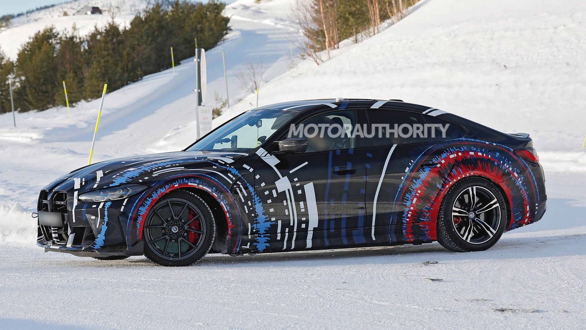 BMW M quad-motor powertrain test mule spy shots - Photo credit: Baldauf