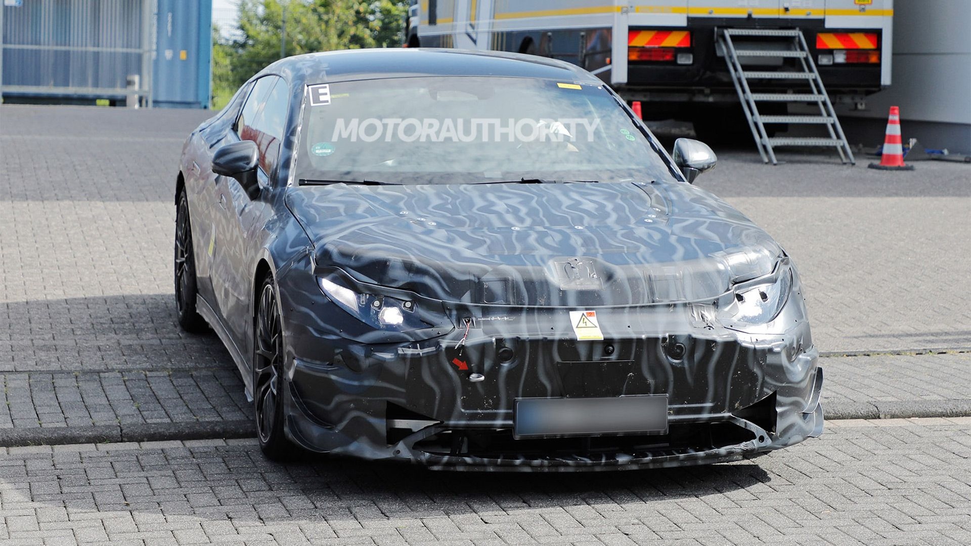 2027 Mercedes-Benz AMG GT 4-Door Coupe EV spy shots - Photo via Baldauf