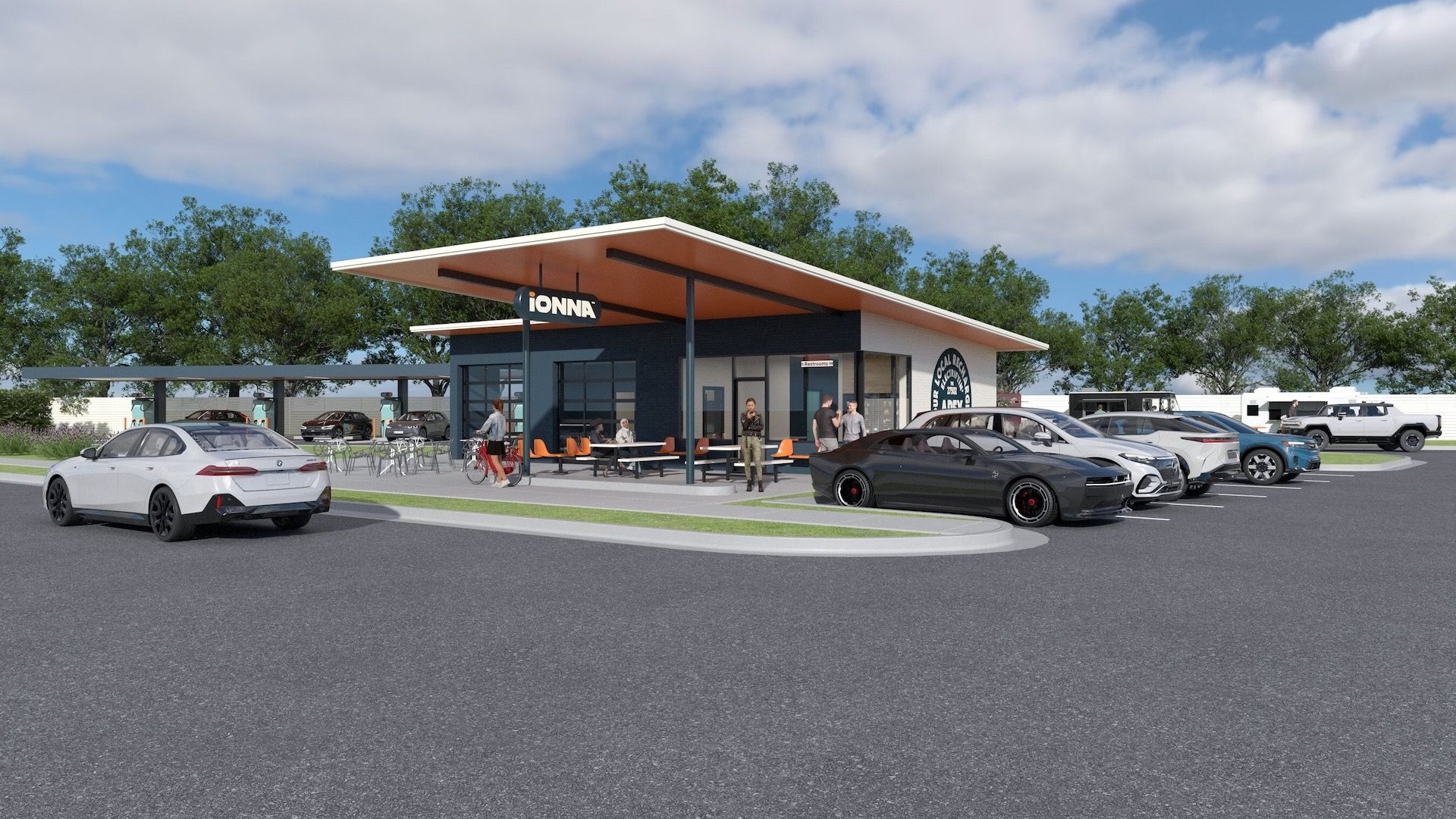 Rendering of first Ionna EV fast-charging site