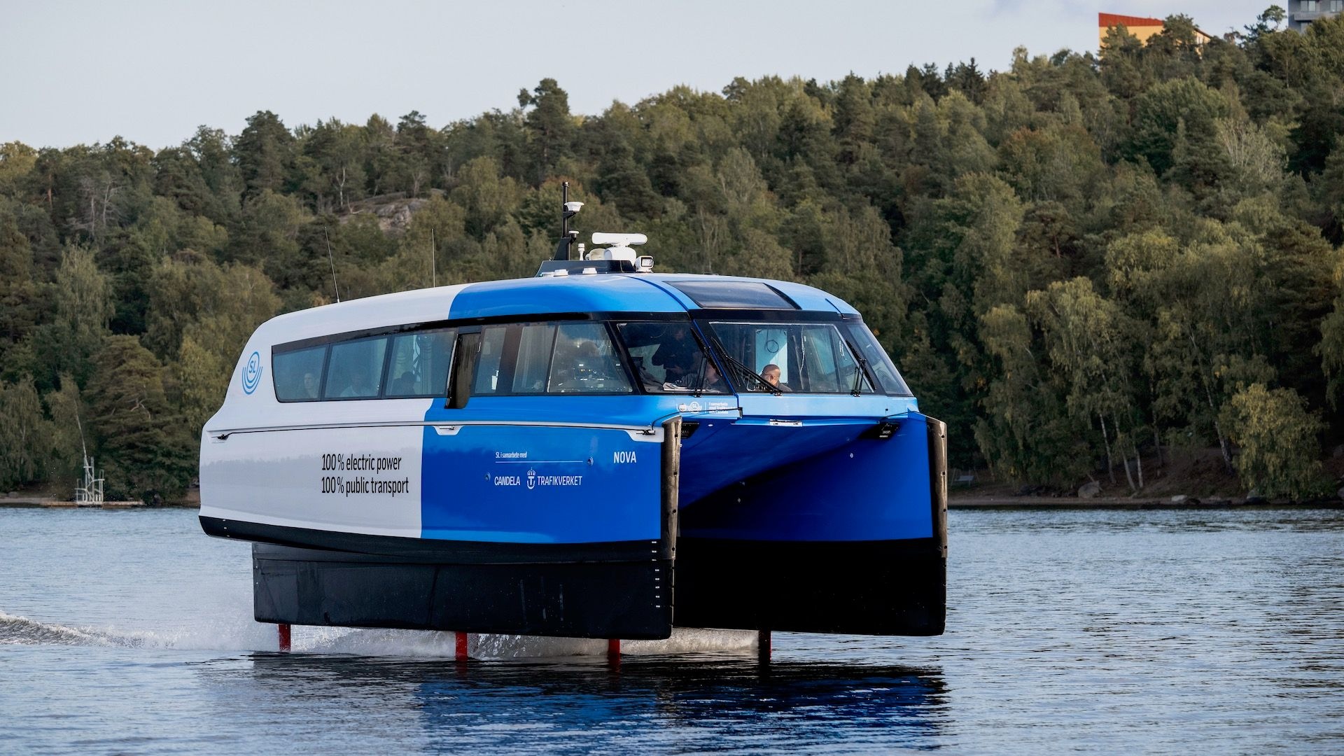 Candela electric hydrofoil ferry enters service in Stockholm