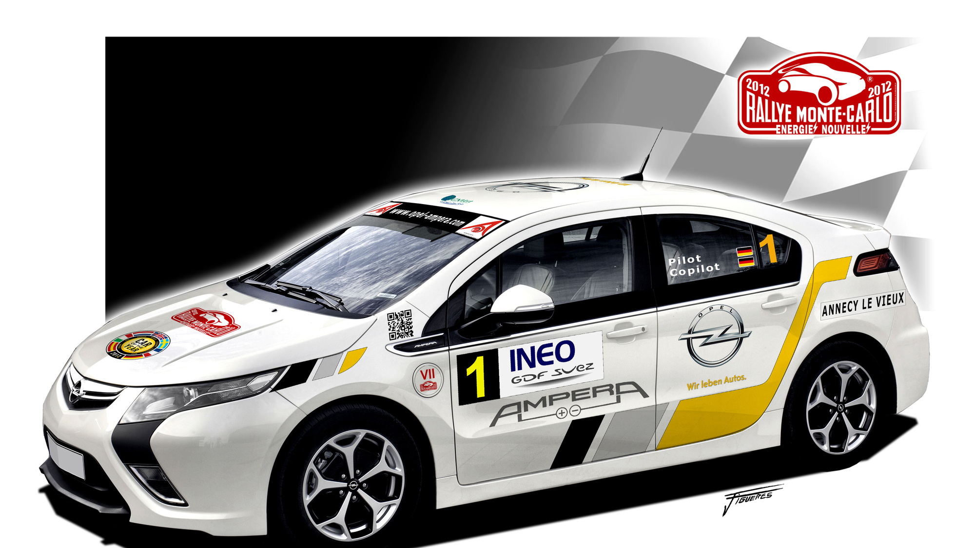 Opel Ampera Monte Carlo Rally Entrant