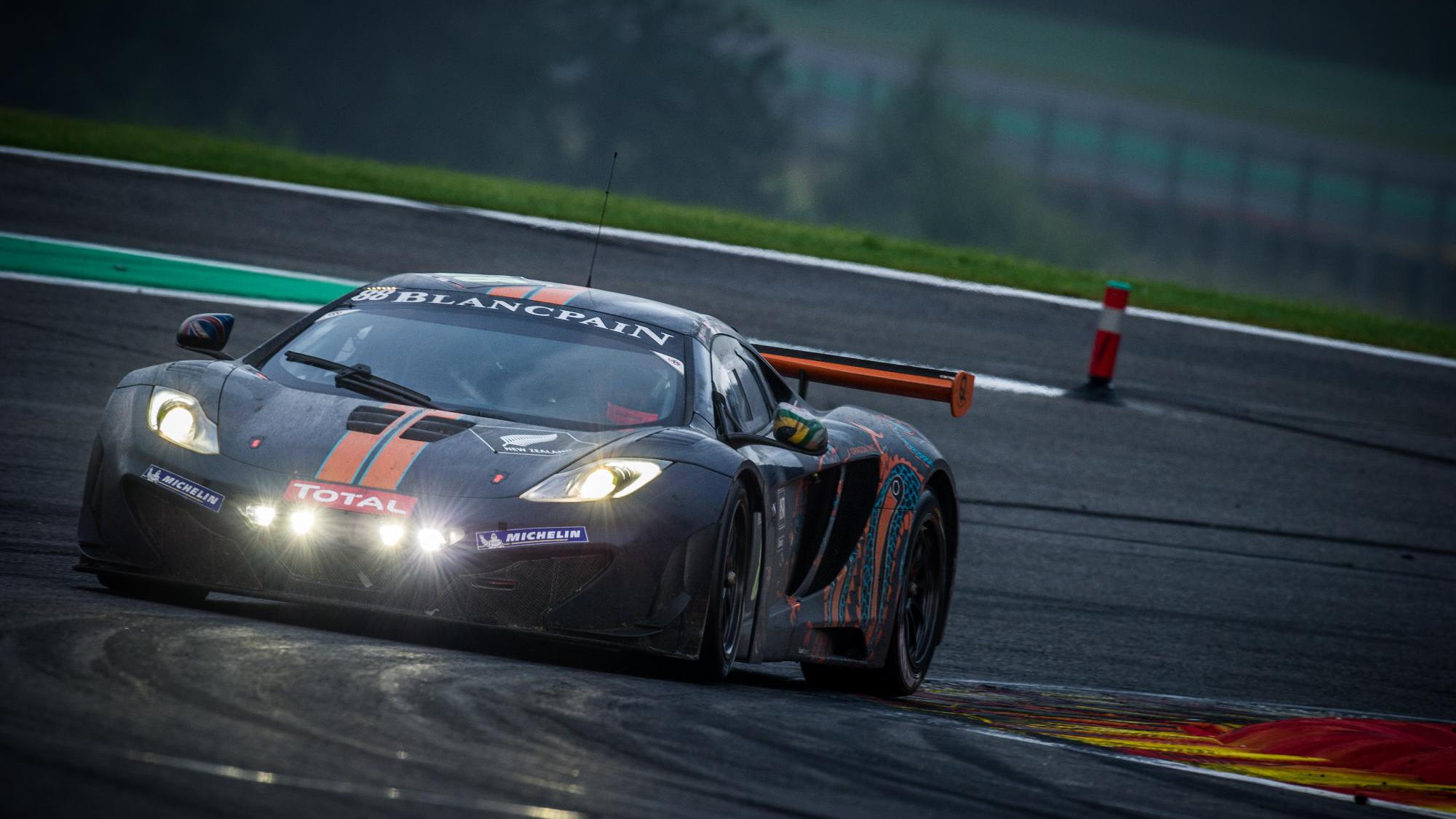 The McLaren 12C GT3, on track