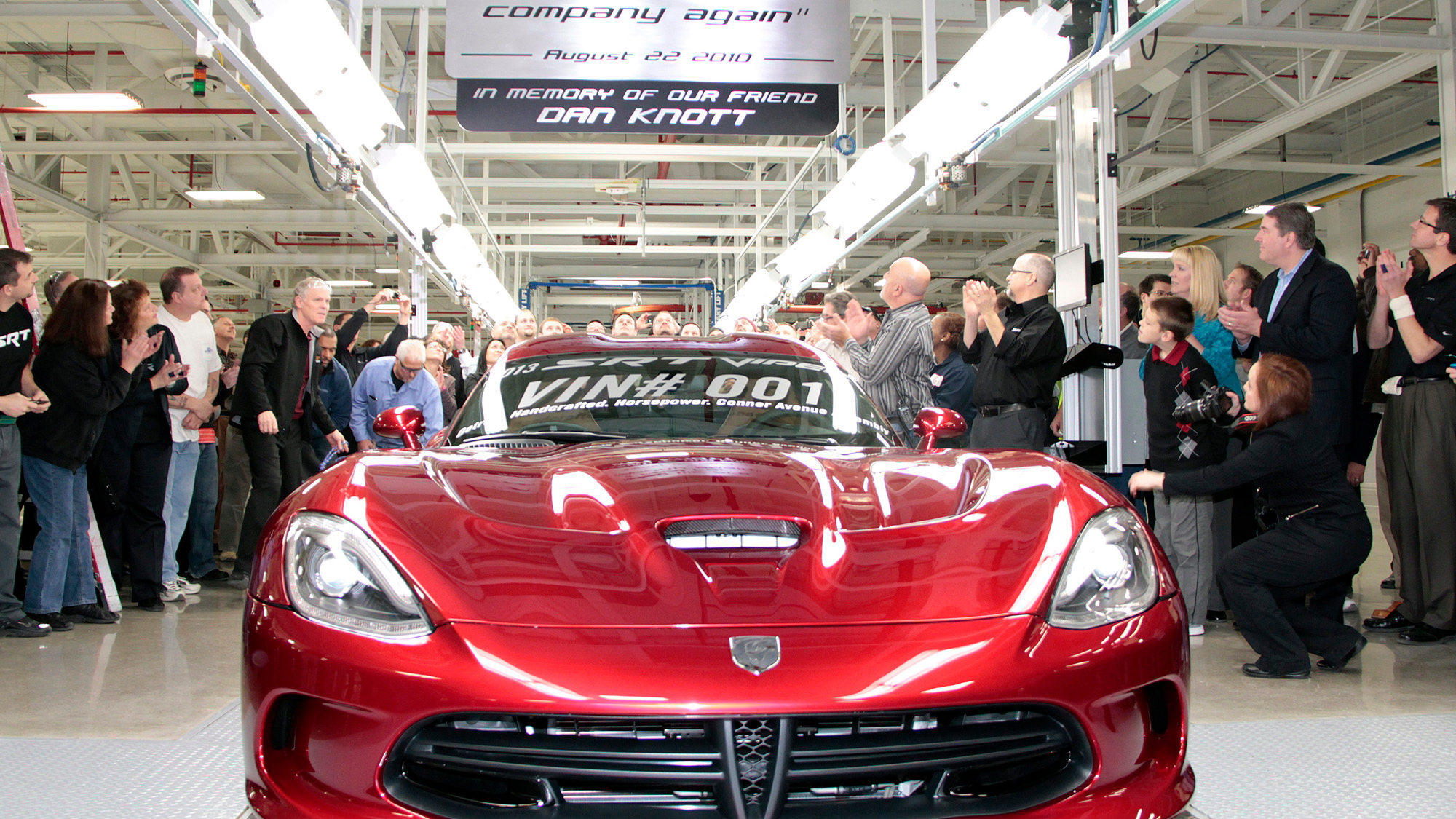 The first 2013 SRT Viper rolls off the assembly line
