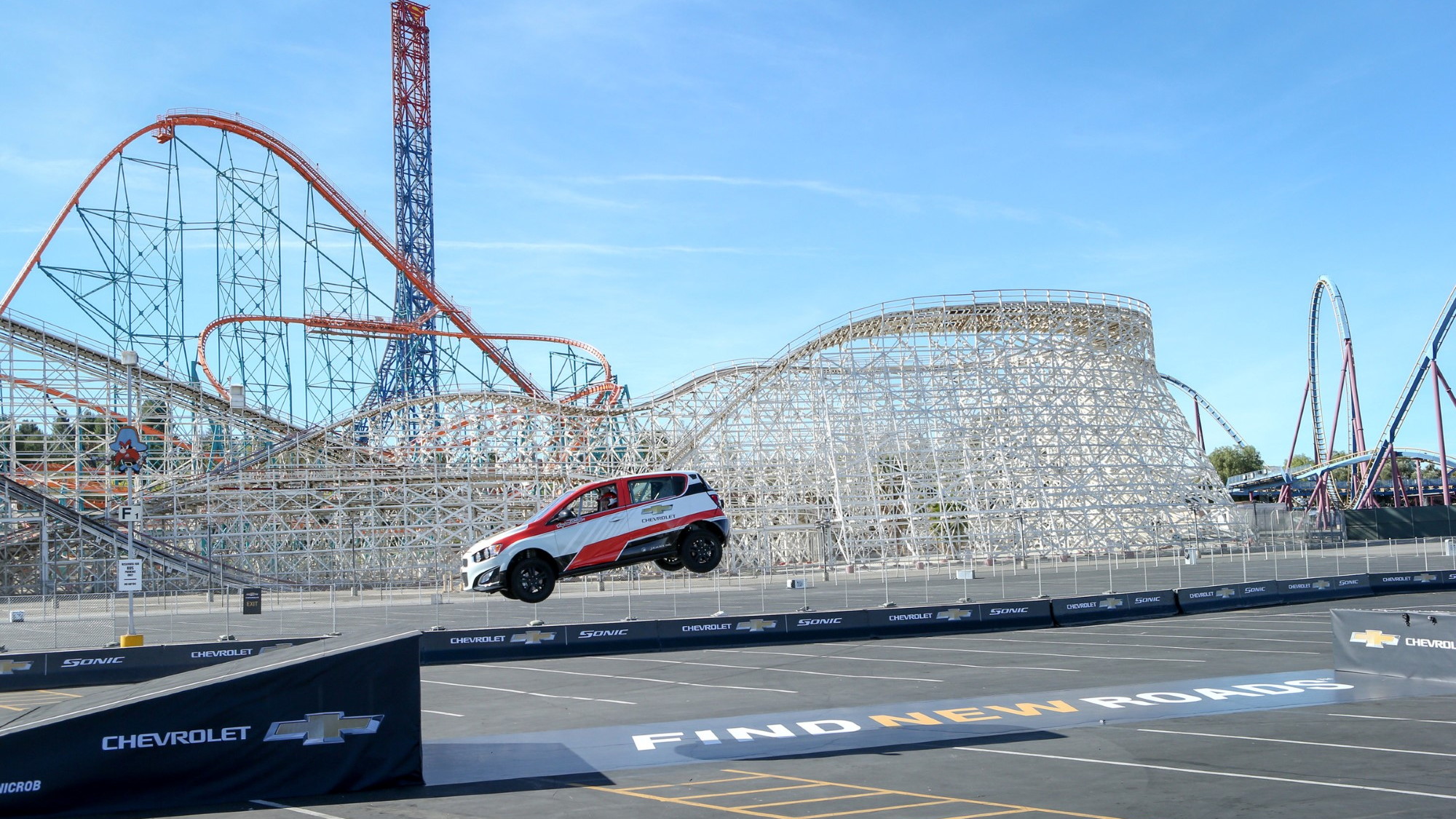 Rob Dyrdek reverse-jumps Chevy Sonic RS to new record