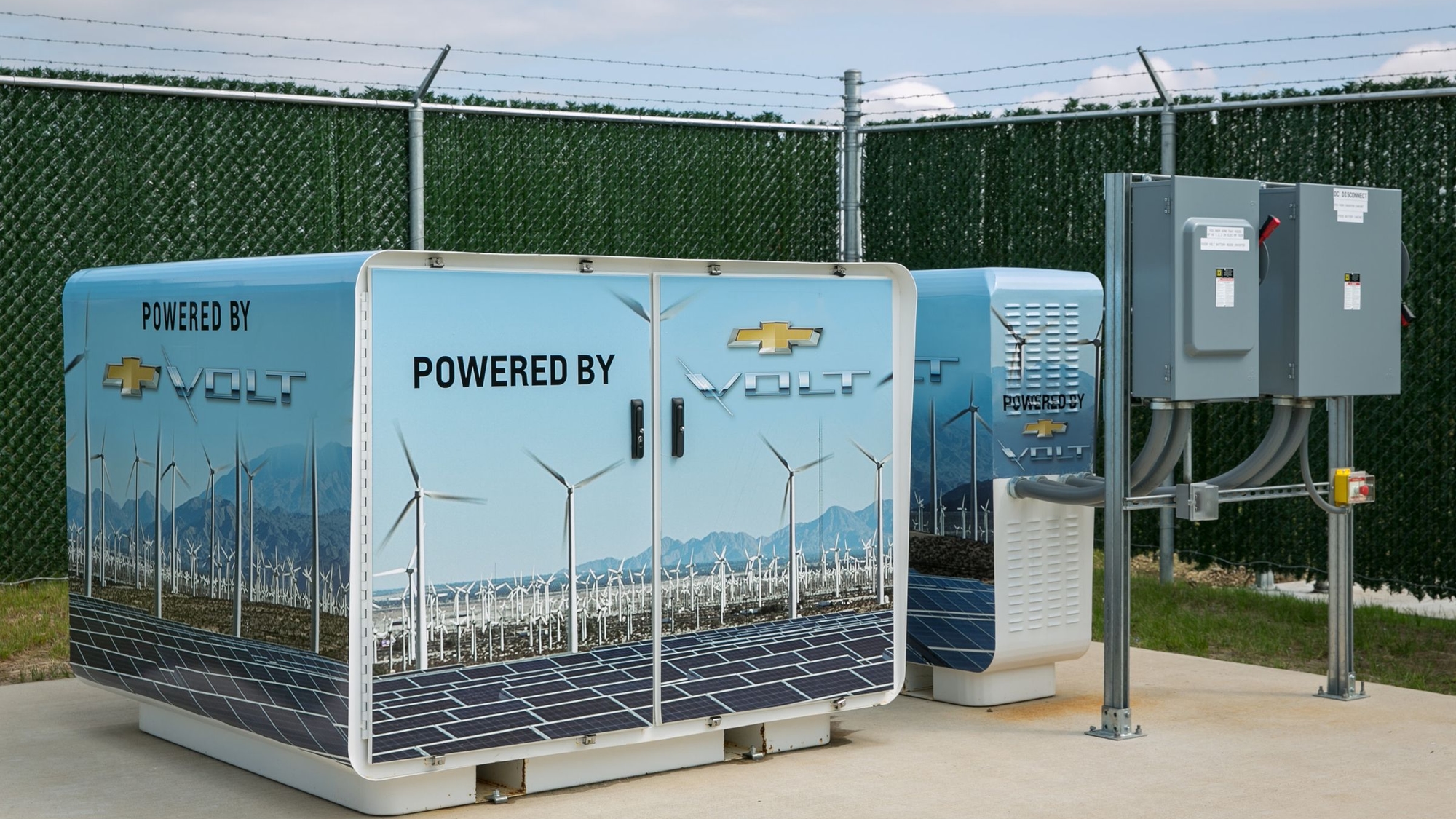 Used Chevrolet Volt batteries for energy storage at GM facility in Milford, Michigan