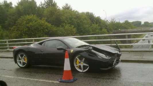 2010 Ferrari 458 Italia crash