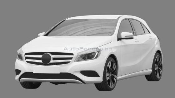 Leaked Mercedes-Benz A-Class patent renderings. Images via Autoscoops.be.