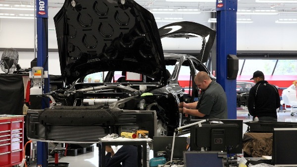 Tesla Model S workshop - VIN # 8 will be used to test prototype manufacturing tools