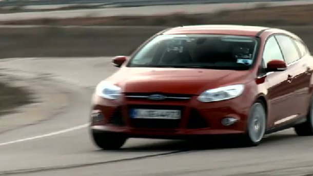 Justin Bell and Tanner Foust drive the 2012 Ford Focus