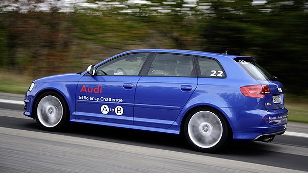 Audi A3 TDI competing in the Efficiency Challenge A to B [via AutocarUK]