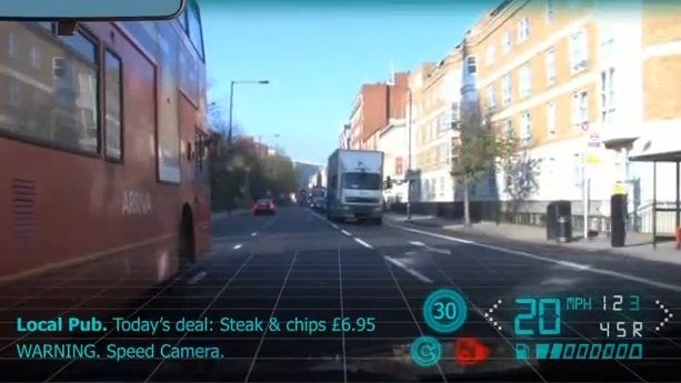 Autoglass augmented reality windscreen