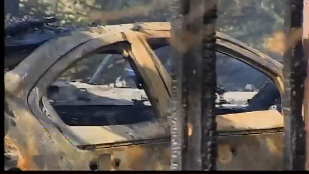 2011 Chevrolet Volt destroyed in Barkhamsted, CT, garage fire; image from WTNH News 8 report
