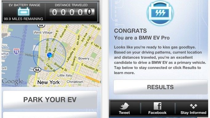 BMW EVolve app