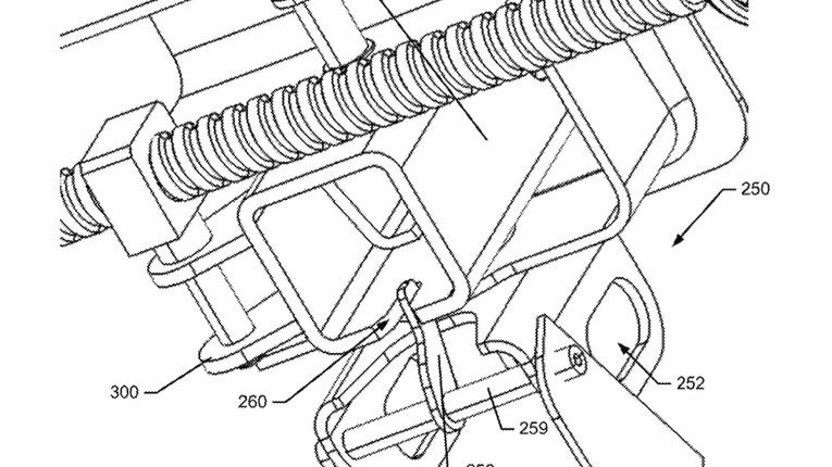 Ford pivoting trailer hitch patent image