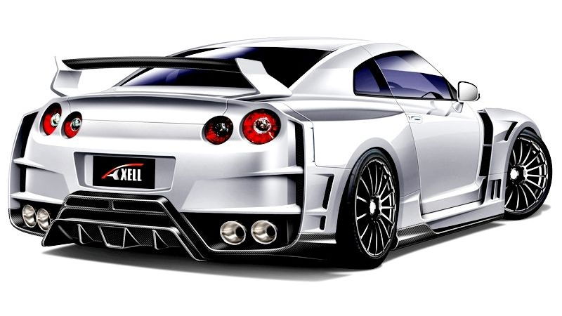 Axell Auto wide-body Nissan GT-R sketch 