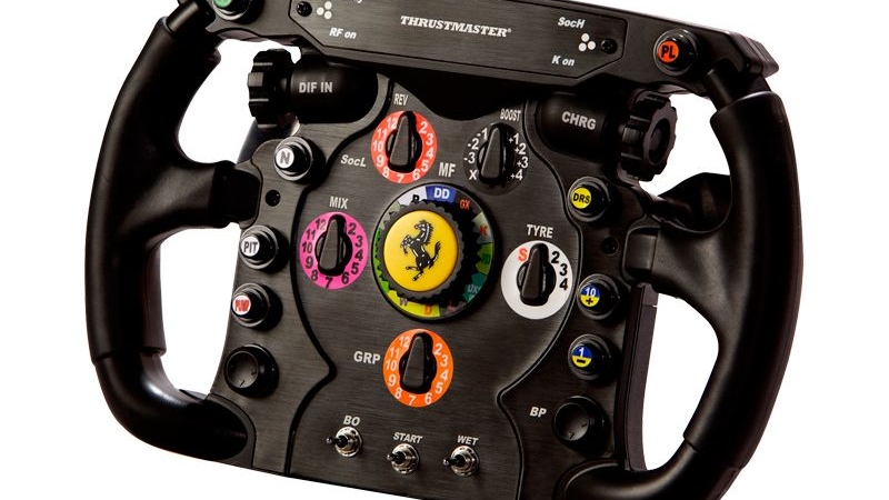 The Thrustmaster Ferrari F150 Italia wheel. Image: Thrustmaster