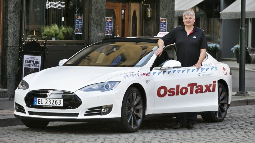 Tesla Model S taxi in Oslo, Norway  [photo: Tesla Motor Club]