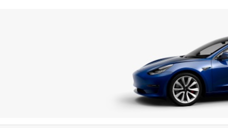 2017 Tesla Model 3 electric car online configurator