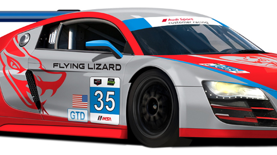 Flying Lizard Motorsports Audi R8 LMS GTD livery for the 2014 Rolex 24 Hours of Daytona