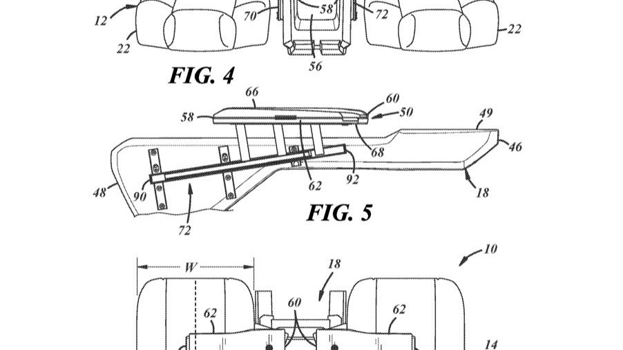 Stellantis front-seat table patent image