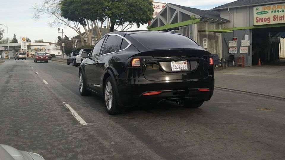Tesla Model X prototype photographed on test, California, Feb 2015. Photo by Simerjit Dhaliwal.