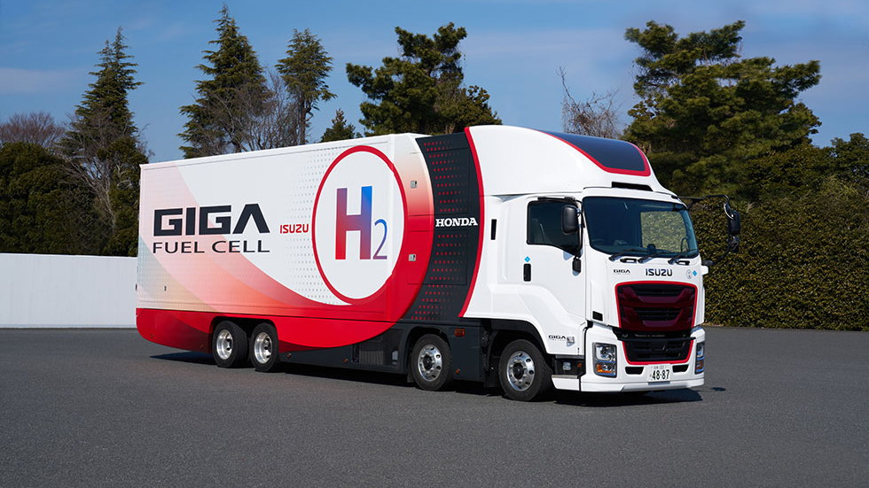Hydrogen fuel-cell semi truck to be co-developed by Honda and Isuzu