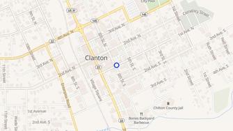 Map for Peachtree Apartments - Clanton, AL