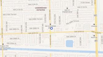 Map for Crystal Lake Apartments - Opa Locka, FL