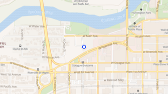 Map for Riverfalls Tower Apartments - Spokane, WA