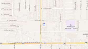 Map for Porterville Garden Apartments - Porterville, CA