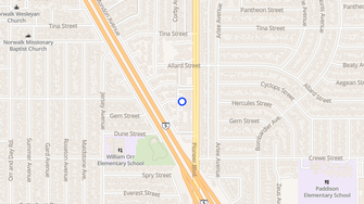 Map for Green Meadow Apartments - Norwalk, CA