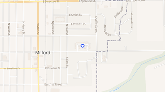 Map for Leisure Living Apartments - Milford, IN
