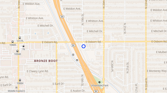 Map for Hidden Village - Phoenix, AZ