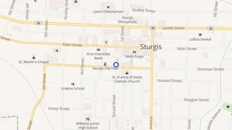 Map for Butte Ridge Apartments - Sturgis, SD