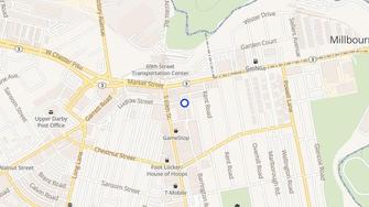 Map for The Ashby Apartments - Upper Darby, PA