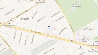 Map for Oakwood Apartments - Upper Darby, PA