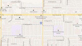 Map for Canyon Garden Apartments - Azusa, CA